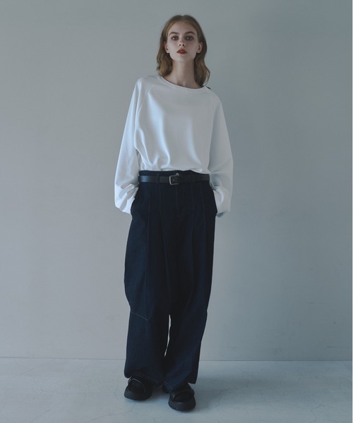 CUT OFF OVERSIZED LONG T-SHIRT - カットオフオーバーサイズロングTシャツ（Tシャツ/カットソー）｜DOOPZ（ドープス）