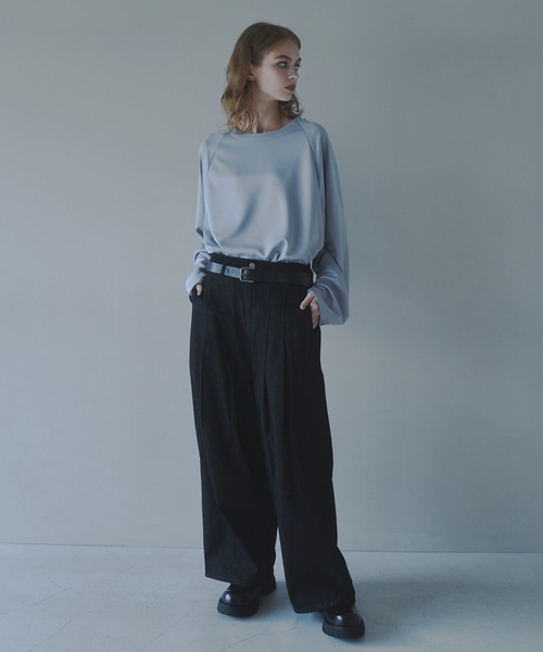 CUT OFF OVERSIZED LONG T-SHIRT - カットオフオーバーサイズロングTシャツ（Tシャツ/カットソー）｜DOOPZ（ドープス）