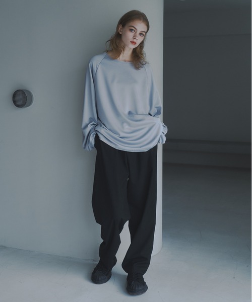 CUT OFF OVERSIZED LONG T-SHIRT - カットオフオーバーサイズロングTシャツ（Tシャツ/カットソー）｜DOOPZ（ドープス）