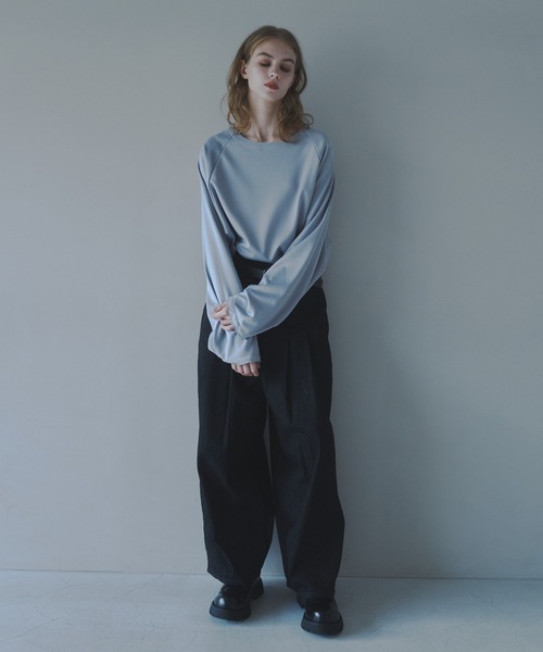 CUT OFF OVERSIZED LONG T-SHIRT - カットオフオーバーサイズロングTシャツ（Tシャツ/カットソー）｜DOOPZ（ドープス）