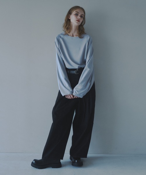 CUT OFF OVERSIZED LONG T-SHIRT - カットオフオーバーサイズロングTシャツ（Tシャツ/カットソー）｜DOOPZ（ドープス）