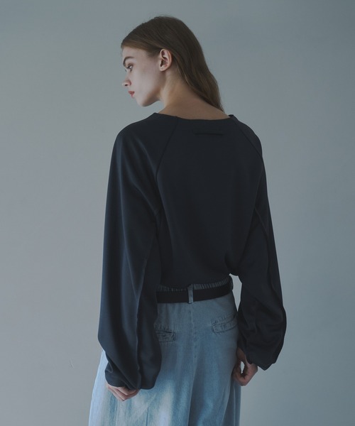 CUT OFF OVERSIZED LONG T-SHIRT - カットオフオーバーサイズロングTシャツ（Tシャツ/カットソー）｜DOOPZ（ドープス）