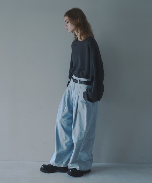 CUT OFF OVERSIZED LONG T-SHIRT - カットオフオーバーサイズロングTシャツ（Tシャツ/カットソー）｜DOOPZ（ドープス）