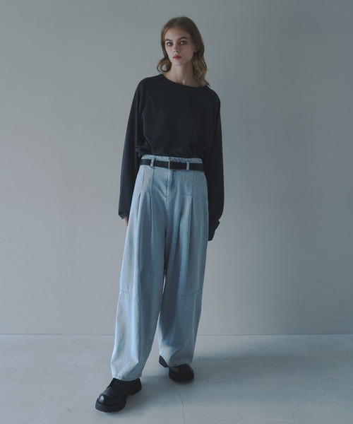 CUT OFF OVERSIZED LONG T-SHIRT - カットオフオーバーサイズロングTシャツ（Tシャツ/カットソー）｜DOOPZ（ドープス）