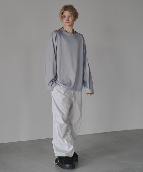 CUT OFF OVERSIZED LONG T-SHIRT - カットオフオーバーサイズロングTシャツ（Tシャツ/カットソー）｜DOOPZ（ドープス）