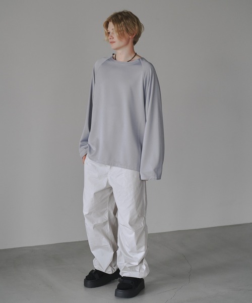 CUT OFF OVERSIZED LONG T-SHIRT - カットオフオーバーサイズロングTシャツ（Tシャツ/カットソー）｜DOOPZ（ドープス）