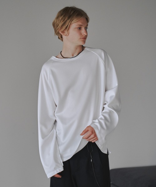 CUT OFF OVERSIZED LONG T-SHIRT - カットオフオーバーサイズロングTシャツ（Tシャツ/カットソー）｜DOOPZ（ドープス）