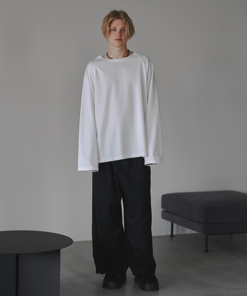 CUT OFF OVERSIZED LONG T-SHIRT - カットオフオーバーサイズロングTシャツ（Tシャツ/カットソー）｜DOOPZ（ドープス）