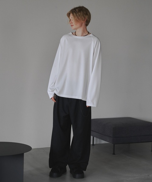 CUT OFF OVERSIZED LONG T-SHIRT - カットオフオーバーサイズロングTシャツ（Tシャツ/カットソー）｜DOOPZ（ドープス）