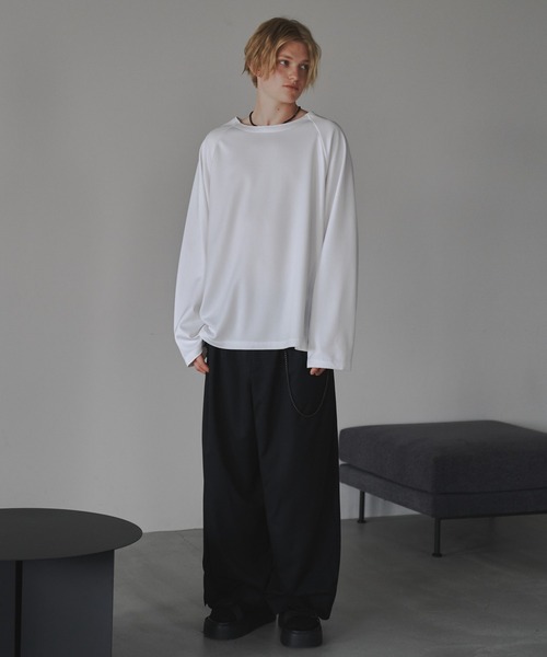 CUT OFF OVERSIZED LONG T-SHIRT - カットオフオーバーサイズロングTシャツ（Tシャツ/カットソー）｜DOOPZ（ドープス）