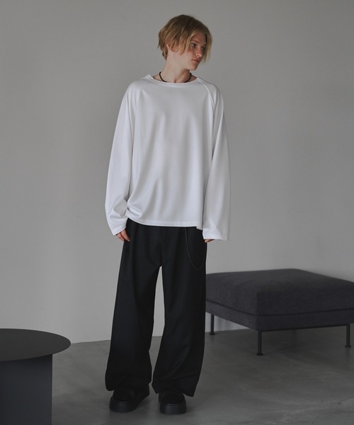 CUT OFF OVERSIZED LONG T-SHIRT - カットオフオーバーサイズロングTシャツ（Tシャツ/カットソー）｜DOOPZ（ドープス）