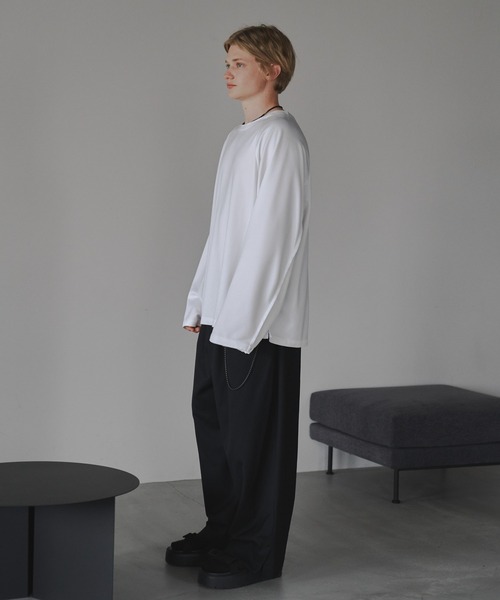 CUT OFF OVERSIZED LONG T-SHIRT - カットオフオーバーサイズロングTシャツ（Tシャツ/カットソー）｜DOOPZ（ドープス）