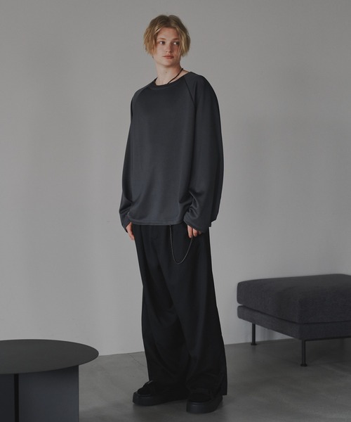 CUT OFF OVERSIZED LONG T-SHIRT - カットオフオーバーサイズロングTシャツ（Tシャツ/カットソー）｜DOOPZ（ドープス）