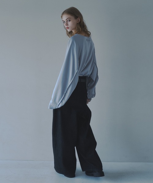 CUT OFF OVERSIZED LONG T-SHIRT - カットオフオーバーサイズロングTシャツ（Tシャツ/カットソー）｜DOOPZ（ドープス）