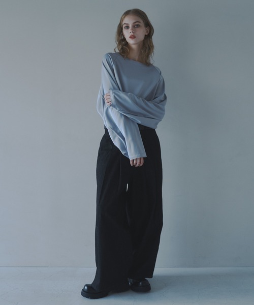 CUT OFF OVERSIZED LONG T-SHIRT - カットオフオーバーサイズロングTシャツ（Tシャツ/カットソー）｜DOOPZ（ドープス）