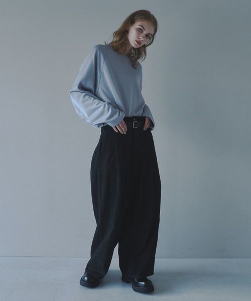 CUT OFF OVERSIZED LONG T-SHIRT - カットオフオーバーサイズロングTシャツ（Tシャツ/カットソー）｜DOOPZ（ドープス）