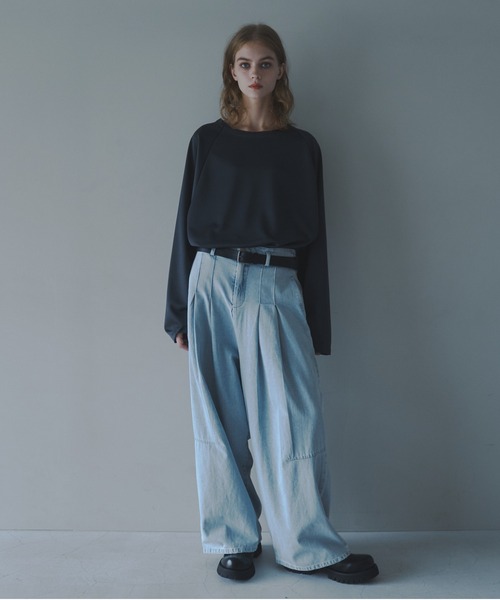 CUT OFF OVERSIZED LONG T-SHIRT - カットオフオーバーサイズロングTシャツ（Tシャツ/カットソー）｜DOOPZ（ドープス）