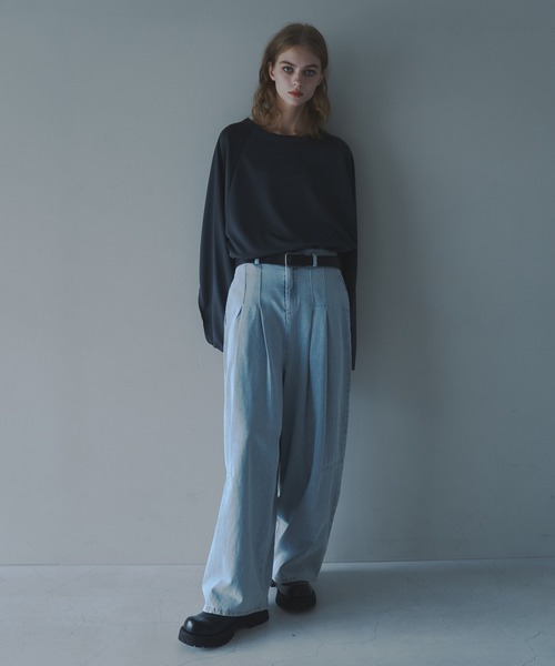 CUT OFF OVERSIZED LONG T-SHIRT - カットオフオーバーサイズロングTシャツ（Tシャツ/カットソー）｜DOOPZ（ドープス）