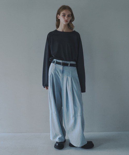 CUT OFF OVERSIZED LONG T-SHIRT - カットオフオーバーサイズロングTシャツ（Tシャツ/カットソー）｜DOOPZ（ドープス）