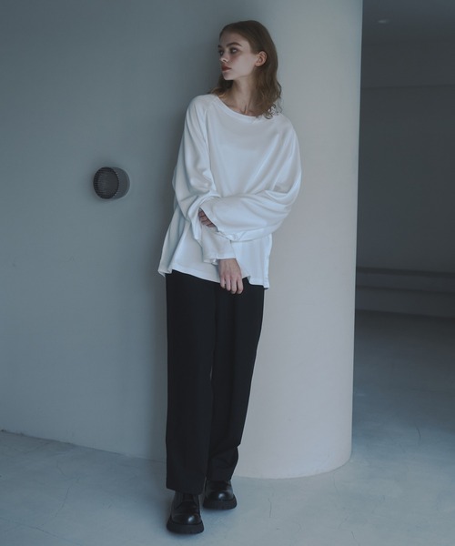 CUT OFF OVERSIZED LONG T-SHIRT - カットオフオーバーサイズロングTシャツ（Tシャツ/カットソー）｜DOOPZ（ドープス）