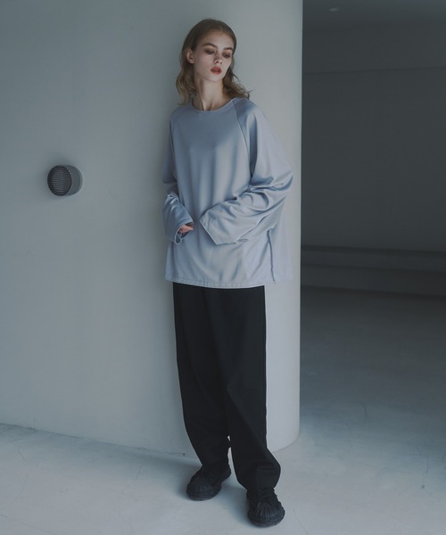 CUT OFF OVERSIZED LONG T-SHIRT - カットオフオーバーサイズロングTシャツ（Tシャツ/カットソー）｜DOOPZ（ドープス）