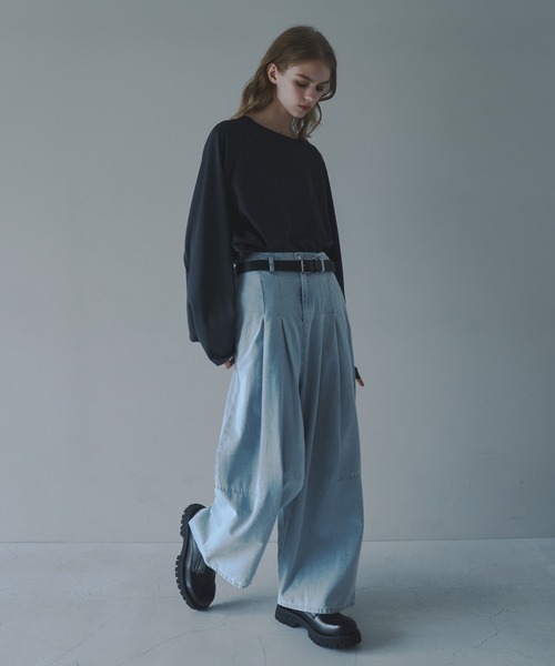 CUT OFF OVERSIZED LONG T-SHIRT - カットオフオーバーサイズロングTシャツ（Tシャツ/カットソー）｜DOOPZ（ドープス）