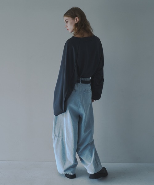 CUT OFF OVERSIZED LONG T-SHIRT - カットオフオーバーサイズロングTシャツ（Tシャツ/カットソー）｜DOOPZ（ドープス）