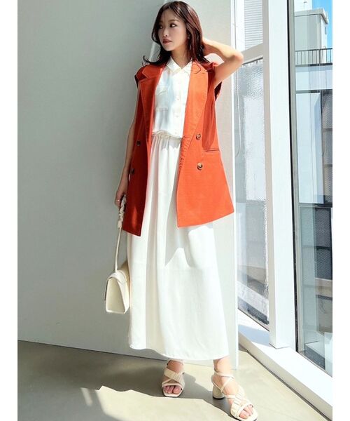 RESEXXY（リゼクシー）の「ノースリーブシャツワンピース（シャツワンピース・レディース・ホワイト/ブラック/ブルー/その他1・FREE）」の12枚目の写真