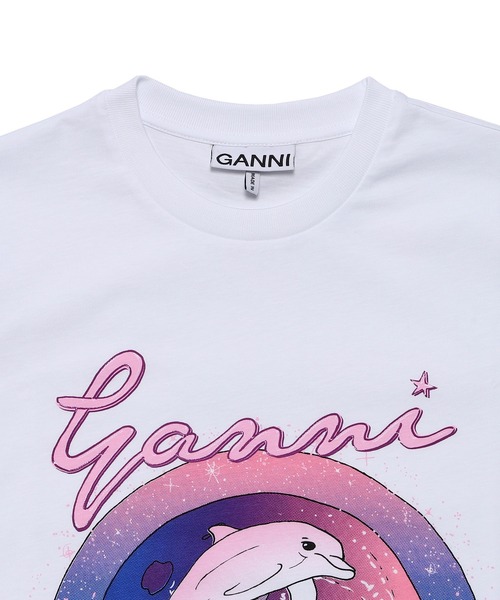 GANNI Basic Jersey Dolphin Relaxed T-shirt T3468（Tシャツ