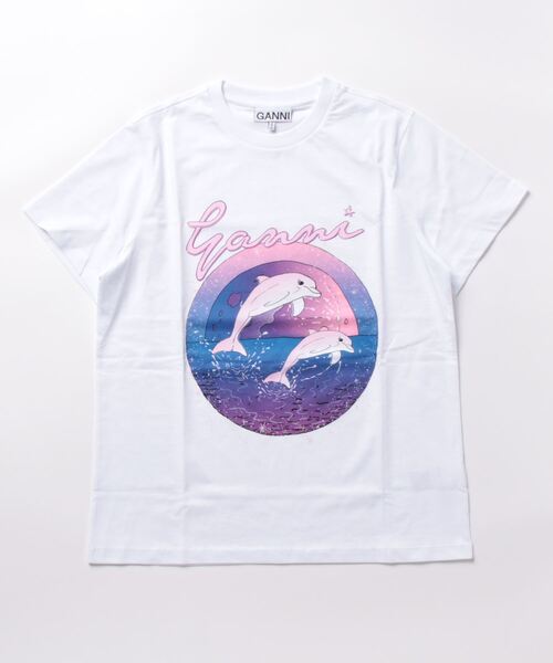 GANNI　ドルフィン　Tシャツ Ganni - ファブリックス オブ ザ フューチャー ドルフィン T
