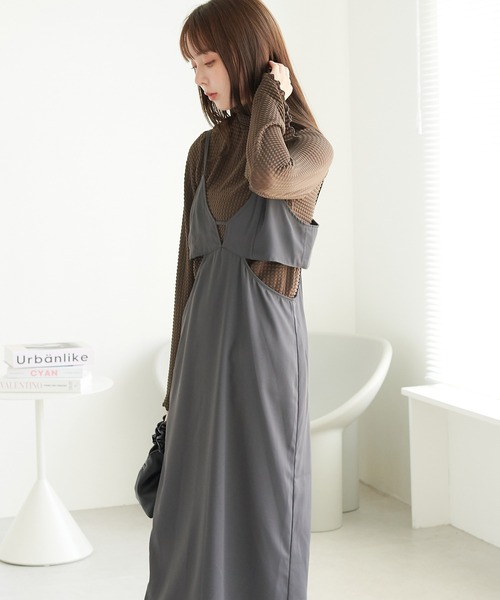 ECRIRE（エクリール）の「裾スリットポコポコシアーハイネックプルオーバー（Tシャツ/カットソー・レディース・ブラック/アイボリー/ダークブラウン・M）」の18枚目の写真