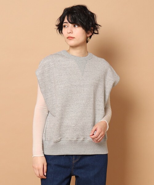 AMERICANA（アメリカーナ）の「◆Americana(アメリカーナ)ノースリーブスウェットベスト（ベスト・レディース・グレー/ブラック・00）」の3枚目の写真