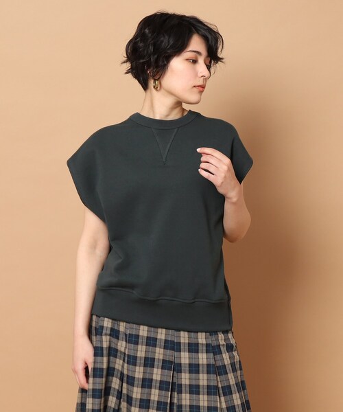 AMERICANA（アメリカーナ）の「◆Americana(アメリカーナ)ノースリーブスウェットベスト（ベスト・レディース・グレー/ブラック・00）」の4枚目の写真