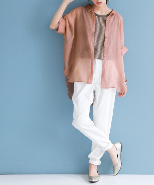 n'OrLABEL（ノアールレーベル）の「【廃盤】『細ボーダー柄パイピングタンクトップ』（タンクトップ・レディース・オフホワイト/ブルー/ブラック/チャコール・1/2）」の14枚目の写真