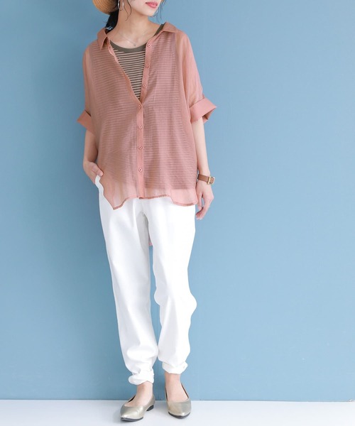 n'OrLABEL（ノアールレーベル）の「【廃盤】『細ボーダー柄パイピングタンクトップ』（タンクトップ・レディース・オフホワイト/ブルー/ブラック/チャコール・1/2）」の17枚目の写真