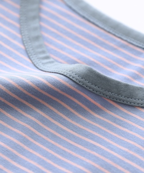 n'OrLABEL（ノアールレーベル）の「【廃盤】『細ボーダー柄パイピングタンクトップ』（タンクトップ・レディース・オフホワイト/ブルー/ブラック/チャコール・1/2）」の19枚目の写真