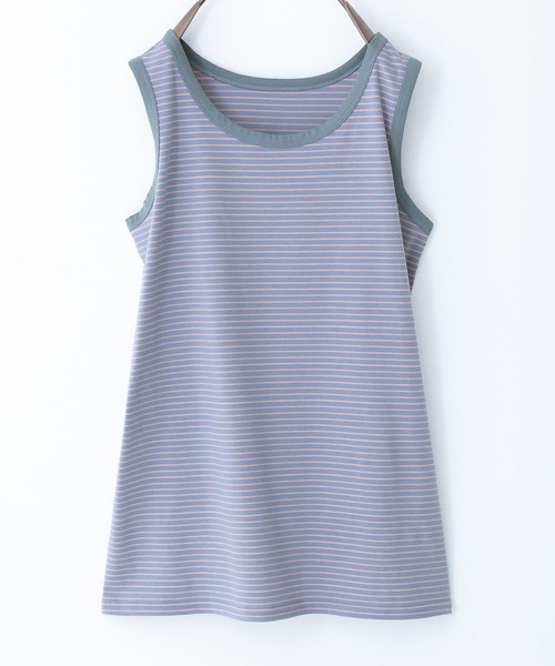 n'OrLABEL（ノアールレーベル）の「【廃盤】『細ボーダー柄パイピングタンクトップ』（タンクトップ・レディース・オフホワイト/ブルー/ブラック/チャコール・1/2）」の13枚目の写真