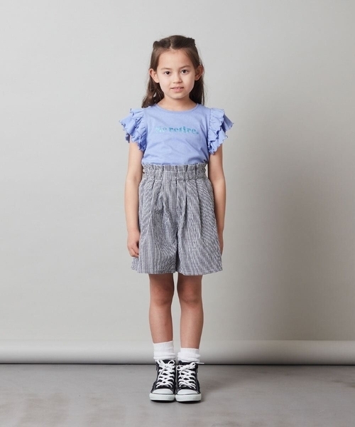 a.v.v（アーヴェヴェ）の「[100-130]【マイルドライナーコラボ】袖フリルロゴカットソー（Tシャツ/カットソー・キッズ・グリーン/ライトブルー/レッド・120/130/100/110）」の20枚目の写真