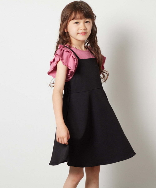 a.v.v（アーヴェヴェ）の「[100-130]【マイルドライナーコラボ】袖フリルロゴカットソー（Tシャツ/カットソー・キッズ・グリーン/ライトブルー/レッド・120/130/100/110）」の14枚目の写真