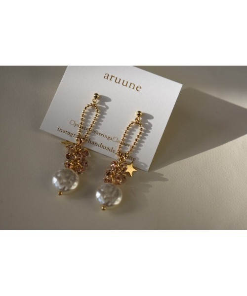 tone(トーン)の「【aruune】kiarkira/ピアス(MA)(ピアス(両耳用)・レディース・ホワイト・FREE)」の3枚目の写真