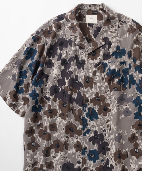 make a ray!（メイク ア レイ！）の「レーヨン総柄 オープンカラー ヴィンテージテイスト アロハシャツ/ 半袖シャツ/ボックスシルエット（シャツ/ブラウス・メンズ・ダークブラウン/ベージュ/ホワイト/ブラック/パープル/ブラウン/ネイビー/グレー・M/L/XL）」の3枚目の写真