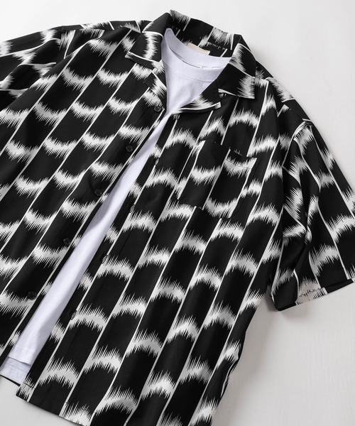 make a ray!（メイク ア レイ！）の「レーヨン総柄 オープンカラー ヴィンテージテイスト アロハシャツ/ 半袖シャツ/ボックスシルエット（シャツ/ブラウス・メンズ・ダークブラウン/ベージュ/ホワイト/ブラック/パープル/ブラウン/ネイビー/グレー・M/L/XL）」の18枚目の写真