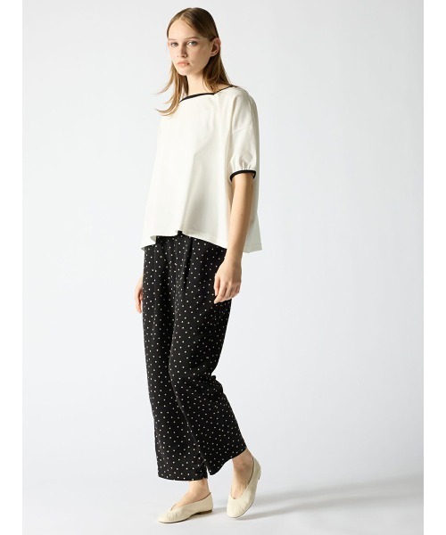 mizuiroind(ミズイロインド)の「mizuiro ind ドットワイドスラックス(スラックス・レディース・ブラック/グレー/ベージュ・2)」の2枚目の写真