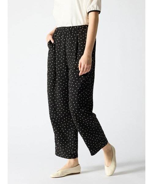 mizuiroind(ミズイロインド)の「mizuiro ind ドットワイドスラックス(スラックス・レディース・ブラック/グレー/ベージュ・2)」の8枚目の写真