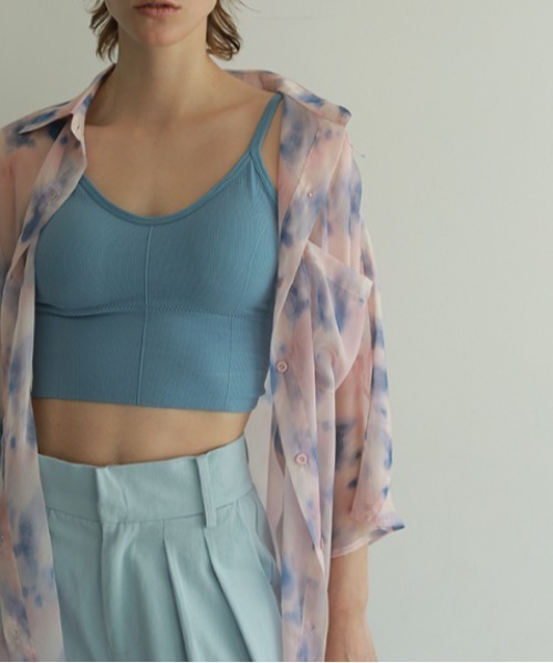 AMAIL（アマイル）の「Icon pastel cami（キャミソール・レディース・ブルー/ホワイト/ブラック・FREE）」の4枚目の写真