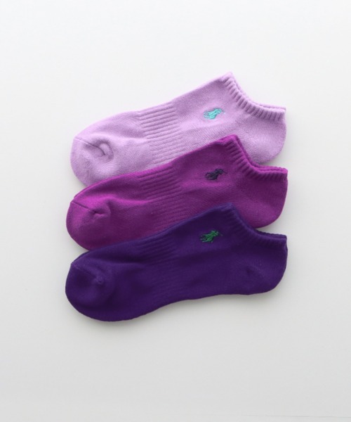 POLO RALPH LAUREN（ポロ ラルフ ローレン）の「【3足セット】POLO RALPH LAUREN メンズ レディース 足底パイル アーチサポート ワンポイント カラー スニーカーソックス 93246602/92009602（ソックス/靴下・メンズ・グリーン系/レッド系/その他1/その他2/ブルー系/ホワイト/ブラック/グレー系/ブルー系2/パープル系/ピンク系/イエロー系・25～27cm/23～25cm/27~29cm）」の7枚目の写真