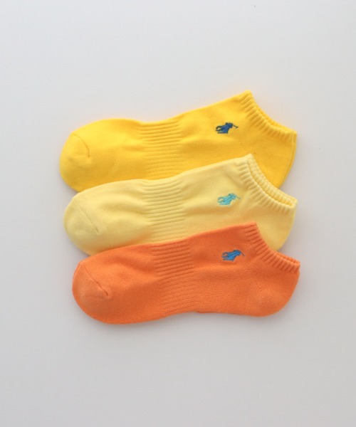 POLO RALPH LAUREN（ポロ ラルフ ローレン）の「【3足セット】POLO RALPH LAUREN メンズ レディース 足底パイル アーチサポート ワンポイント カラー スニーカーソックス 93246602/92009602（ソックス/靴下・メンズ・グリーン系/レッド系/その他1/その他2/ブルー系/ホワイト/ブラック/グレー系/ブルー系2/パープル系/ピンク系/イエロー系・25～27cm/23～25cm/27~29cm）」の8枚目の写真