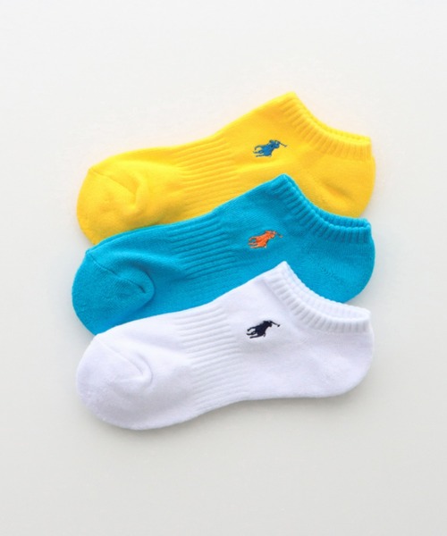 POLO RALPH LAUREN（ポロ ラルフ ローレン）の「【3足セット】POLO RALPH LAUREN メンズ レディース 足底パイル アーチサポート ワンポイント カラー スニーカーソックス 93246602/92009602（ソックス/靴下・メンズ・グリーン系/レッド系/その他1/その他2/ブルー系/ホワイト/ブラック/グレー系/ブルー系2/パープル系/ピンク系/イエロー系・25～27cm/23～25cm/27~29cm）」の12枚目の写真