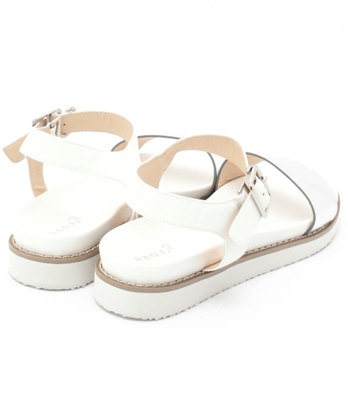 grove(グローブ)の「ストラップフットベッドサンダル(サンダル・レディース・ホワイト/シルバー/ブラック・35/25/45)」の5枚目の写真