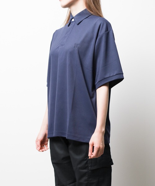 UNIVERSAL OVERALL（ユニバーサルオーバーオール）の「《UNIVERSAL OVERALL》オーバーサイズデザイン ポロ（ポロシャツ・レディース・ネイビー/グレー/ブラック・LARGE/MEDIUM/SMALL/X-LARGE）」の21枚目の写真